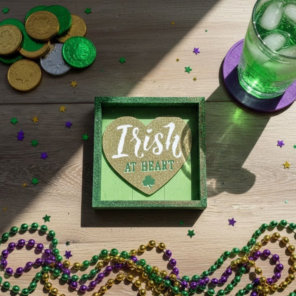 NWT St. Patrick’s Day 'Irish at Heart' Wall Decor - Green, White, & Gold